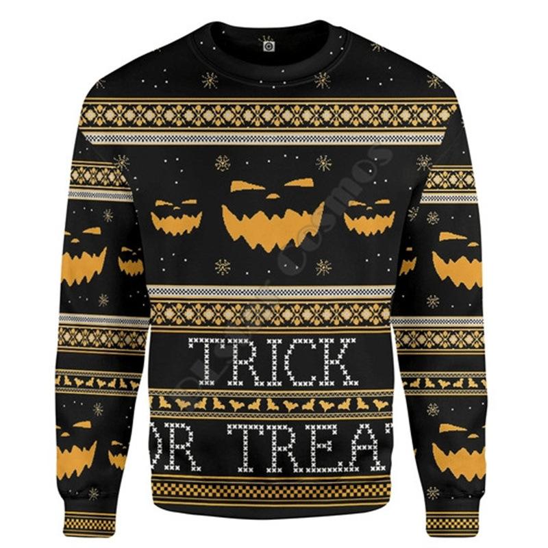 New Men's Round Neck Sweatshirt To Come and Flow Fashionable 3D Digital Tattoo Printed Top