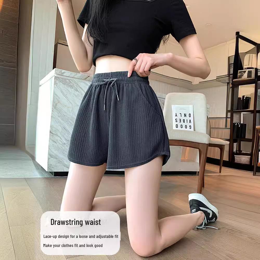 Women's High-Waist A-Line Wide Leg Fitness Running Shorts - Summer Casual Style