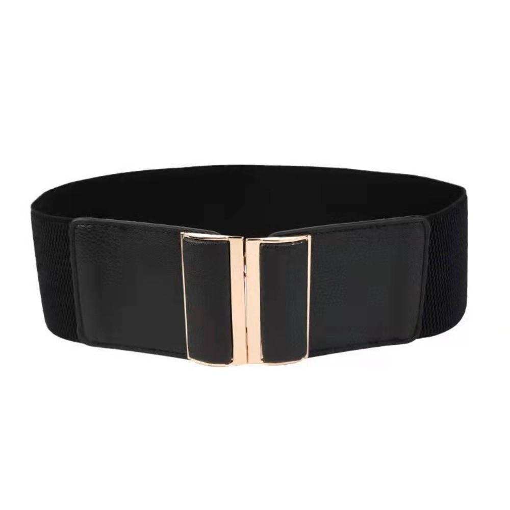 Waist Defining Elastic Wide Belts Solid Color Dress Belt Stretch Waistband  Coat Accessories