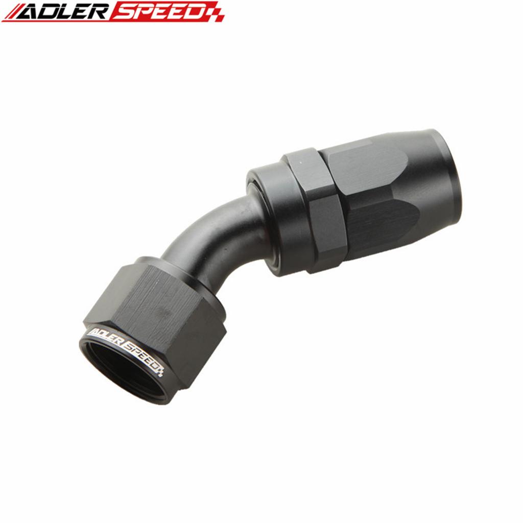 Aluminium AN Fittings Adapter Oil Fuel Reble Fitting Hose End 0/45/90/180 Degree AN20  Fuel/Swivel Hose