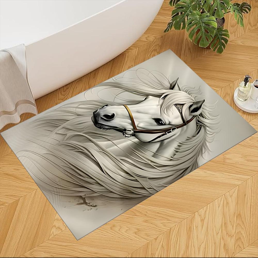 Sunset Horses Running Wild Non-Slip Home Carpet Design for Office Decor Living Room Gift