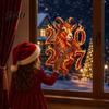 Christmas New Year Window Art Chinese Decoration, 2027 Goat Static Clings, Zodiac Glass Vibrant Pattern Cling Decals, Reusable Lunar Decor for