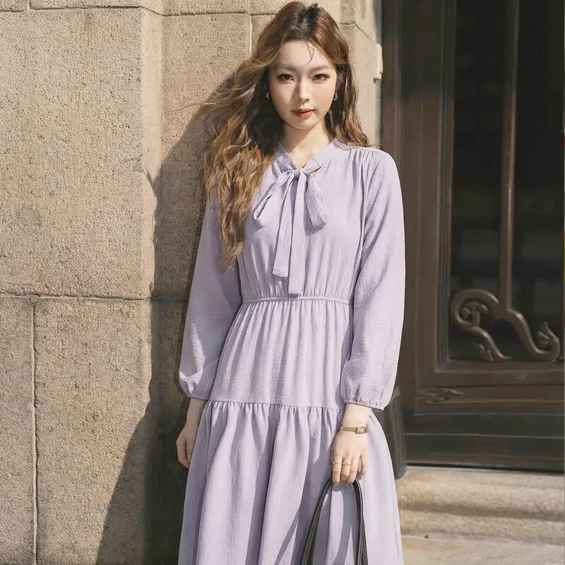 Demana Summer Seven-Sleeve A-Line Midi Dress