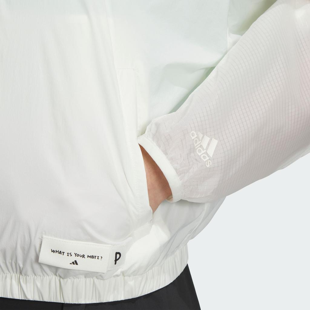 Adidas Graphic Woven Loose Cartoon Print Hooded Zip Jacket Women Outerwear Han-Jade-White JN6655