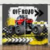 Curtain Car Off-Road Vehicle 3D Digital Printing Blackout Curtain Punching