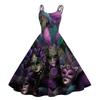 Women's Halloween Print Sexy Off-The-Shoulder Punk Vintage Dress