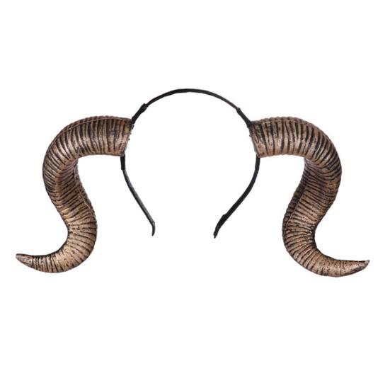 Geitehorn Hodebånd Gotiske Djevelhorn Hårbøyle Halloween Utkledning Hårtilbehør for Halloweenfest Cosplay-arrangementer