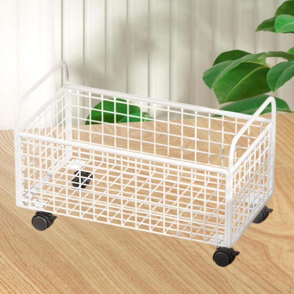 Chariot à livres roulant Rangement bac Utilité pour les dossiers Cartable Articles quotidiens