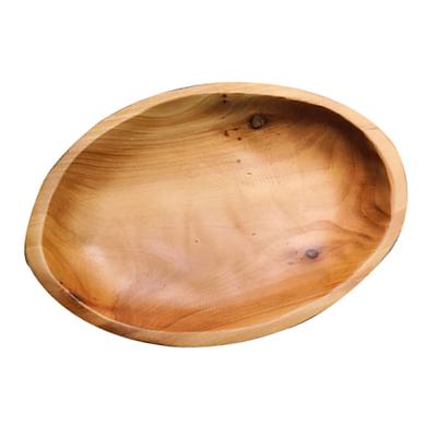 Vassoio Decorativo Ristorante Ovale Piatto in Legno per Alimenti Pratico Piatto da Portata per Frutta Solido Semplice Porta Snack Secchi