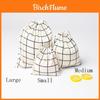 Cotton Linen Grid Storage Bag With Drawstring For Travel And Home Organization
