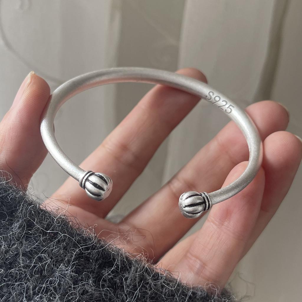 100% Solid 925 Sterling Silver Metal Bracelet for Women Men Shinning Handmade Simple Narrow Flower Bracelets For Birthday Gift