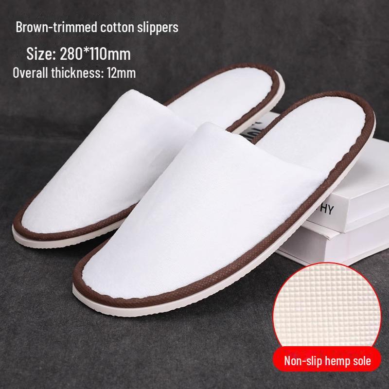 Thickened Washable Coral Fleece Slippers for Hotels and Homestays