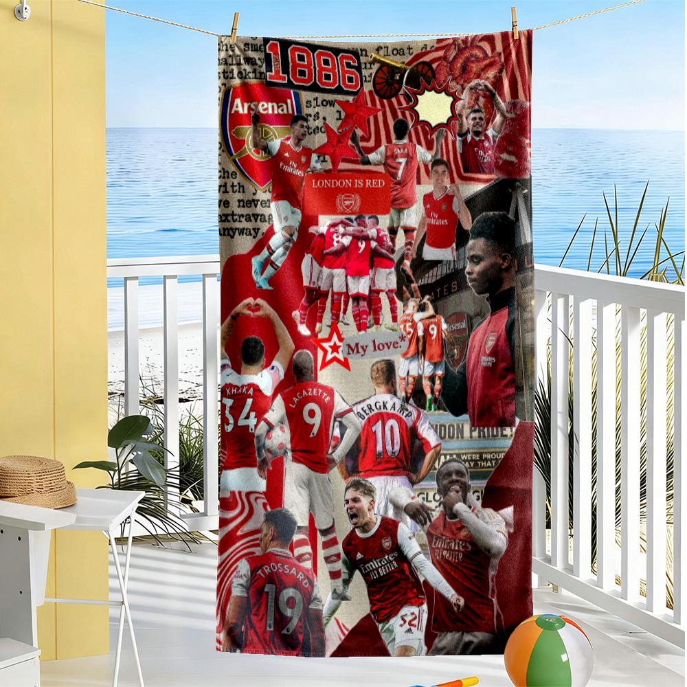 Arsenal Football Player Beach Towel Super Soft & Absorbent Comfortable Lightweight Suitable for Swimming, Gym, Camping, Yoga Vacation