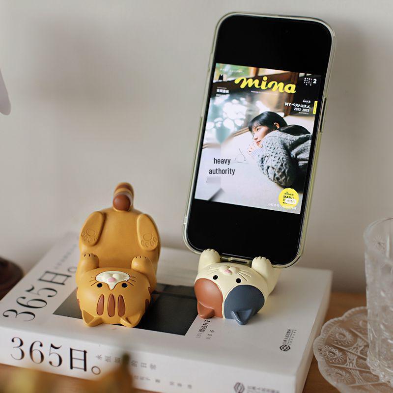 Japanese Handmade Cute Kitten & Tiger Ornaments: Mobile & Tablet Holder