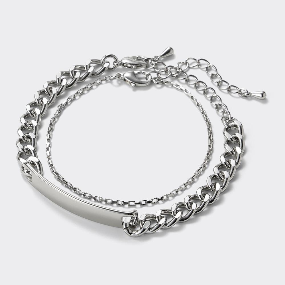 

Браслет Gu By Uniqlo Metal Plate 2p 85 SILVER/ONE SIZE