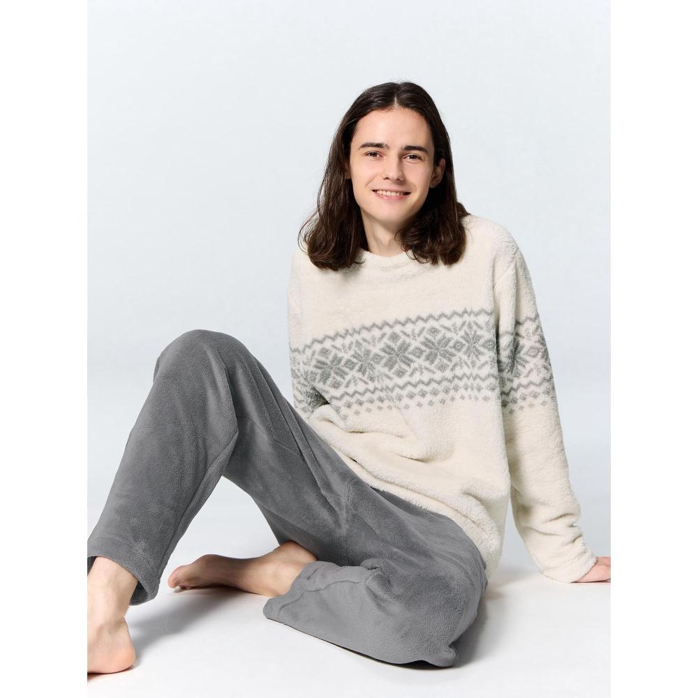 

Gu By Uniqlo Marshmallow Feel Lounge Set Длинный рукав Fair Isle