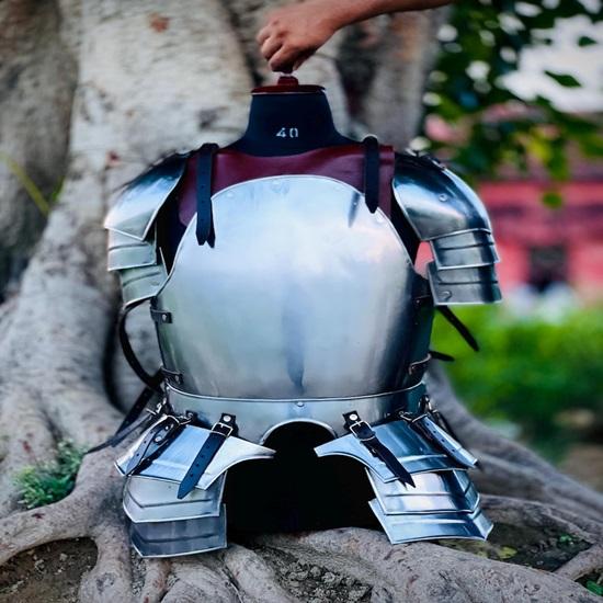 Medieval Steel Half Armor Suit  Battle-Ready Cuirass  Leg Guards  LARP Cosplay Armor Knight Costume Collectible Best Gift For Him
