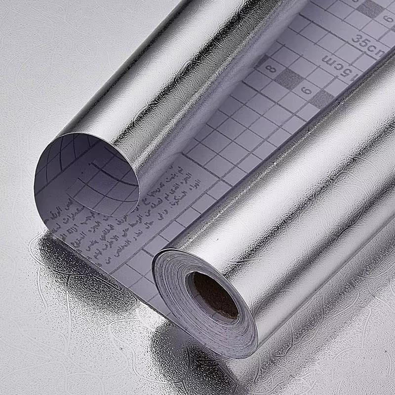 Oil Resistant Stickers Waterproof And Cabinets Stoves Aluminum Foil Paper Kitchen High Temperature & Resistant Wall Stickers