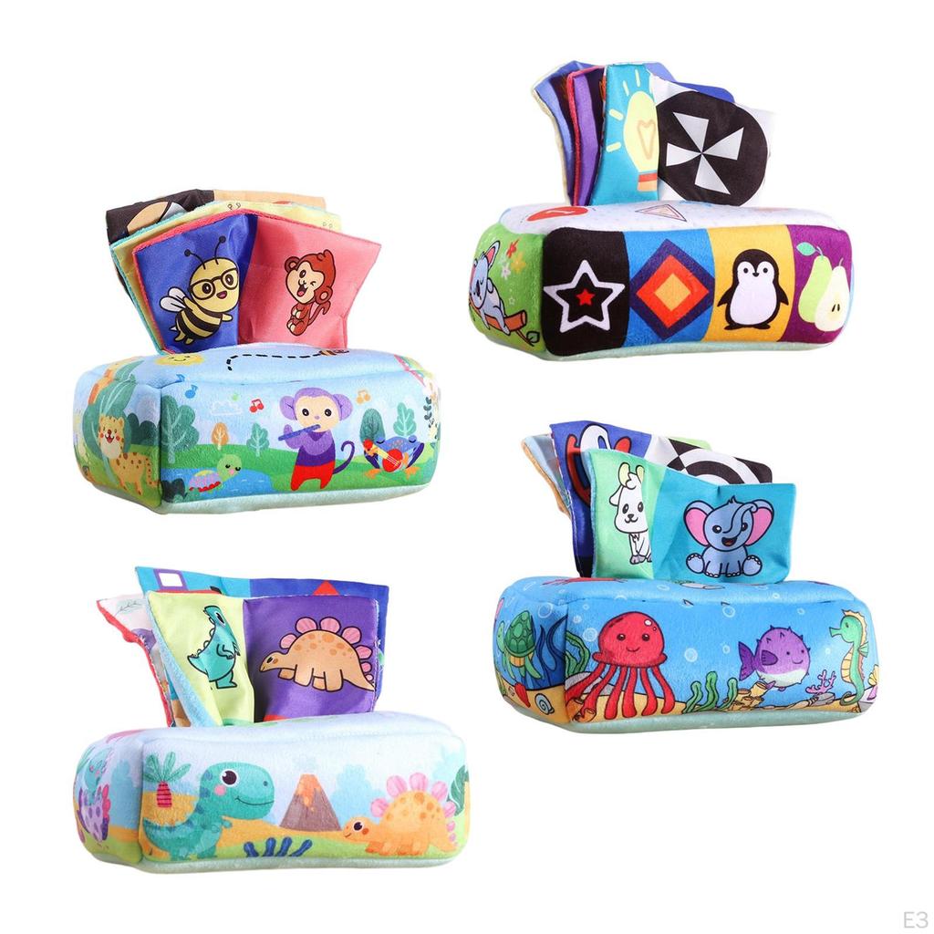 Baby Tissue Box Toy Montessori Educational for Infants 6-12 Months