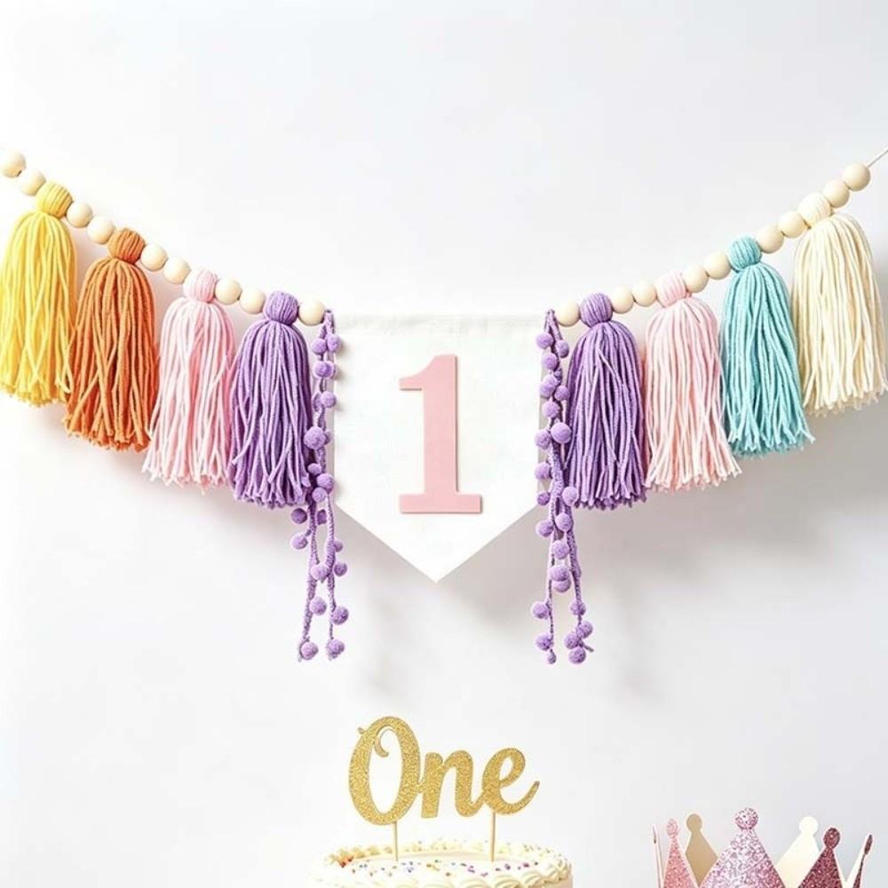 Wall Mounted Birthday Banner First Birthday Photo Props New Party Decorations Baby Shower