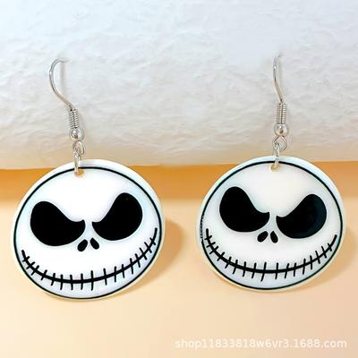 Skull Halloween Love Doll Earrings Gothic Punk Earrings