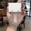 Diamond hollow flower fringed earrings light luxury earrings personalized earrings women