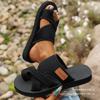 20252025 direct sales light foam sole large size slippers women's wish2025 casual open-toed beach sandals women's shoes