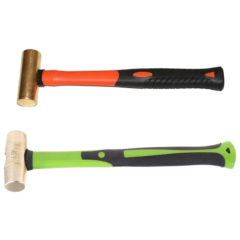 Red Copper Drum Hammer Non-sparking Tools 0.45kg/0.68kg for Natural Gas Gathering Station Explosion Proof Lightweight
