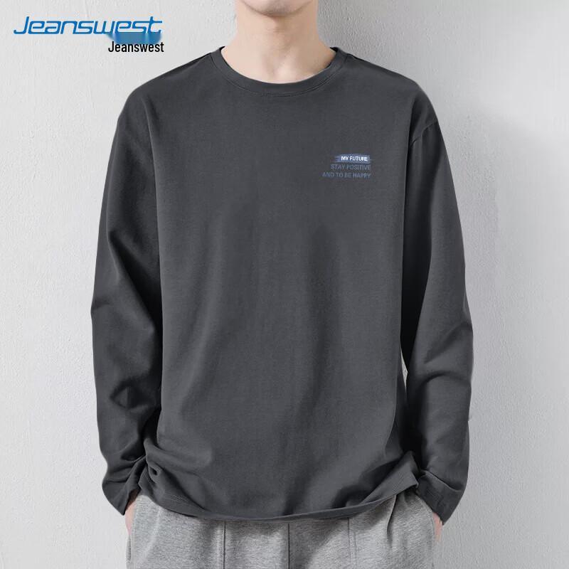 Jeanswest Men's Casual Print Long-Sleeve T-Shirt