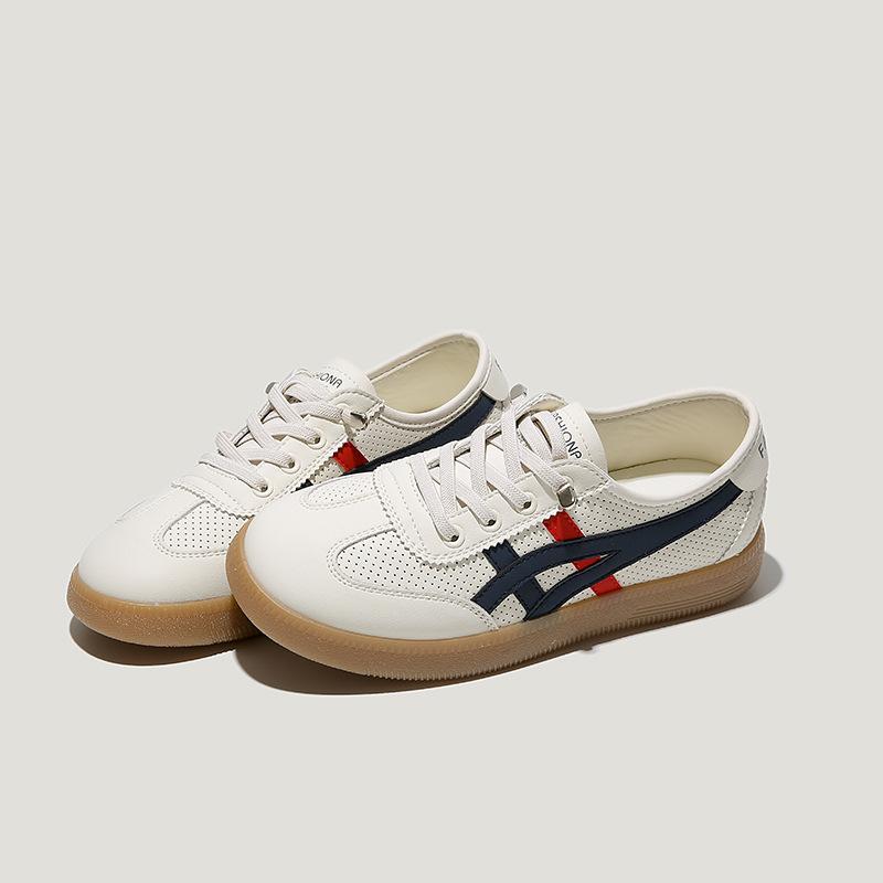 First Layer Cowhide~ Genuine Leather Little White Shoes Women's Summer New Flat-bottomed Sports and Leisure Women's Single Shoes