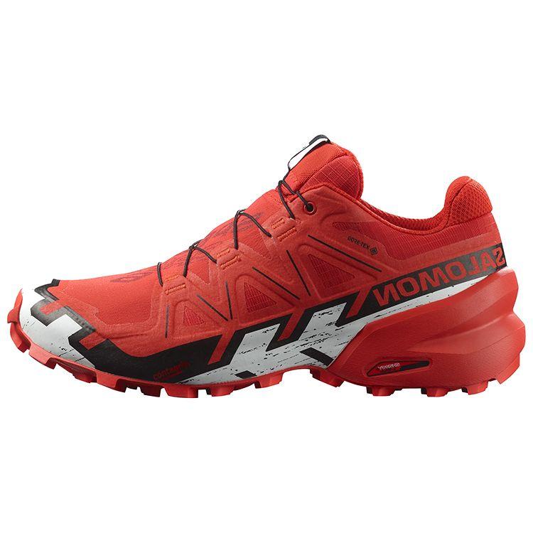 SALOMON Speedcross 6 Gore-Tex Non-Slip Durable Low-Top Outdoor Functional Shoes Men Shoes Red Black 417390