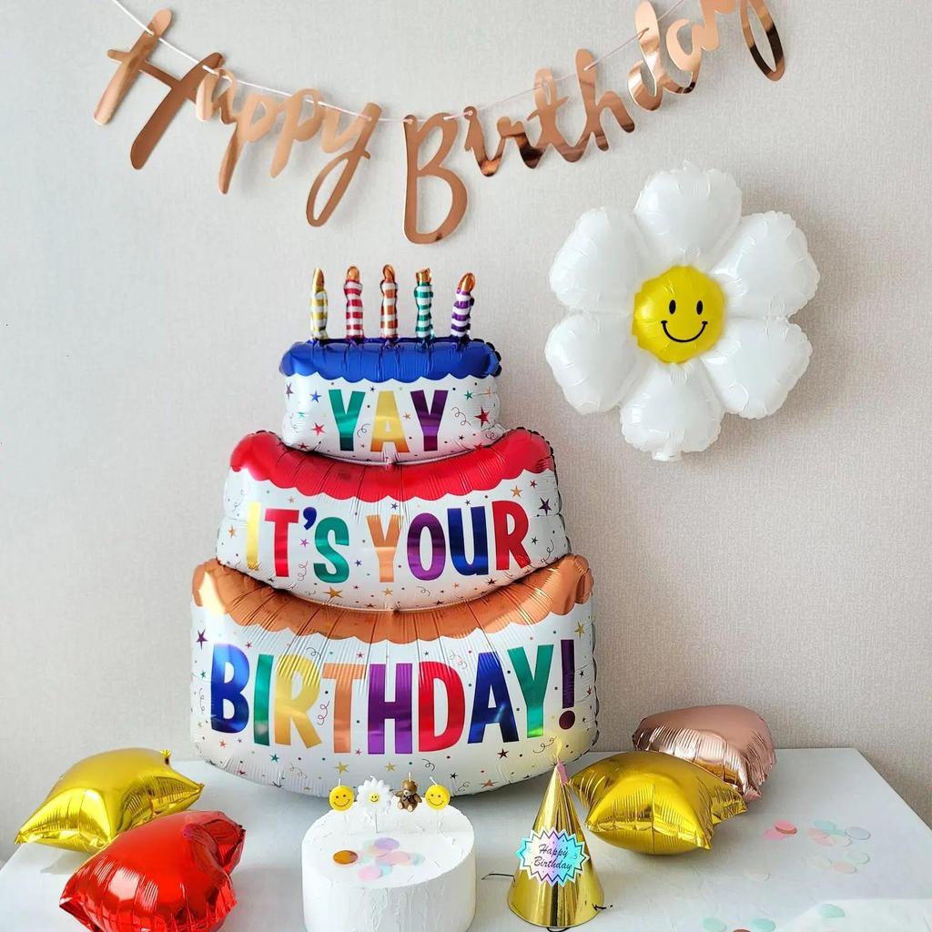 Little Bear First Birthday Party Decorations: Balloons, Cartoon Numbers & Photo Booth Props
