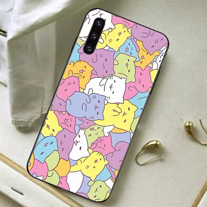 Japanese Cat Phone Case For Samsung A 13 21 30 31 32 51 52 53 70 for Huawei Honor 50 60 70 for OPPO Vivo