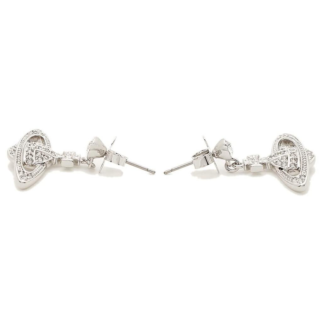 VIVIENNE WESTWOOD Earrings for Women Mini Bas Relief Drop Orb Crystal Earrings 62020025 02P116 Perfect Birthday Gift for Christmas Gift for Women - -