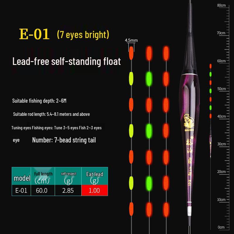 Lead-Free Luminous Dual-Use Electronic Fishing Float for Day/Night - Ideal for Carp and Crucian Carp Fishing