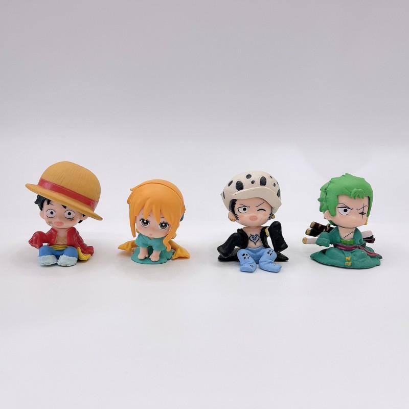 One Piece Anime Character Luffy Boys and Girls Bedroom Decorative Toy Kawaii Pvc Material Creative Model Doll Cartoon Gift