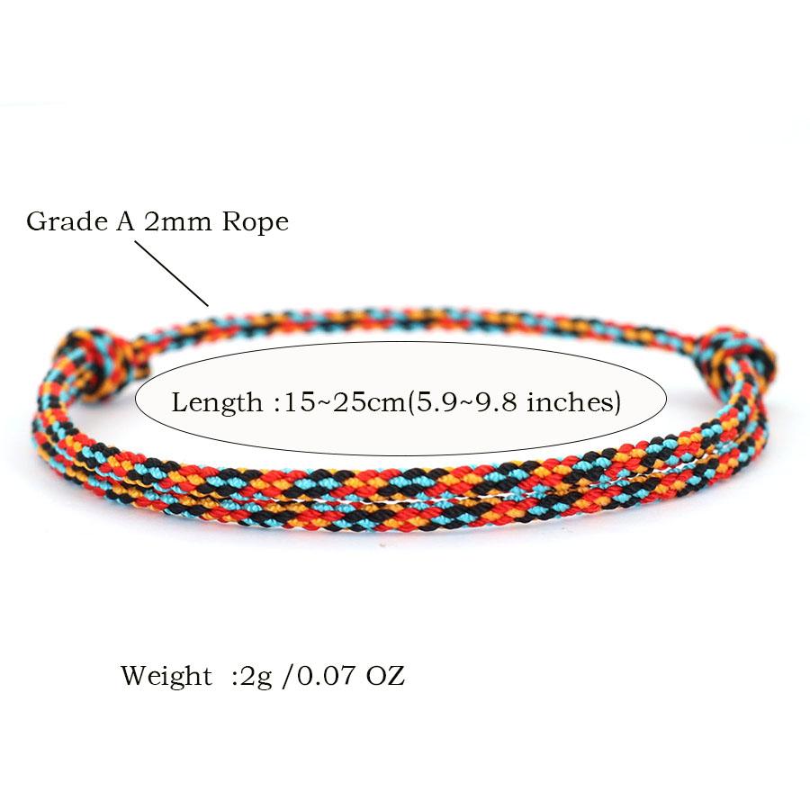 Minimalist Cord Adjustable Bracelet Unisex Grade A 2mm Thin Lucky String Friendship Braslet Meditation Healing Braclet Pulseria