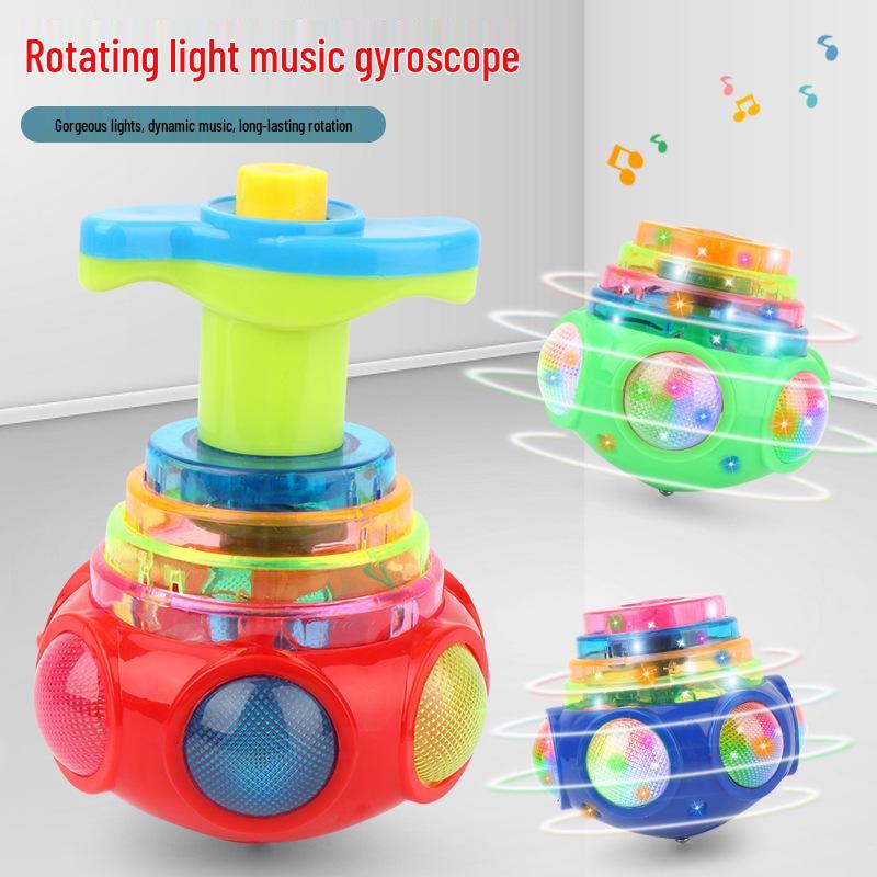 Children's Light-Up Musical Rotating Top Toy for Boys and Girls