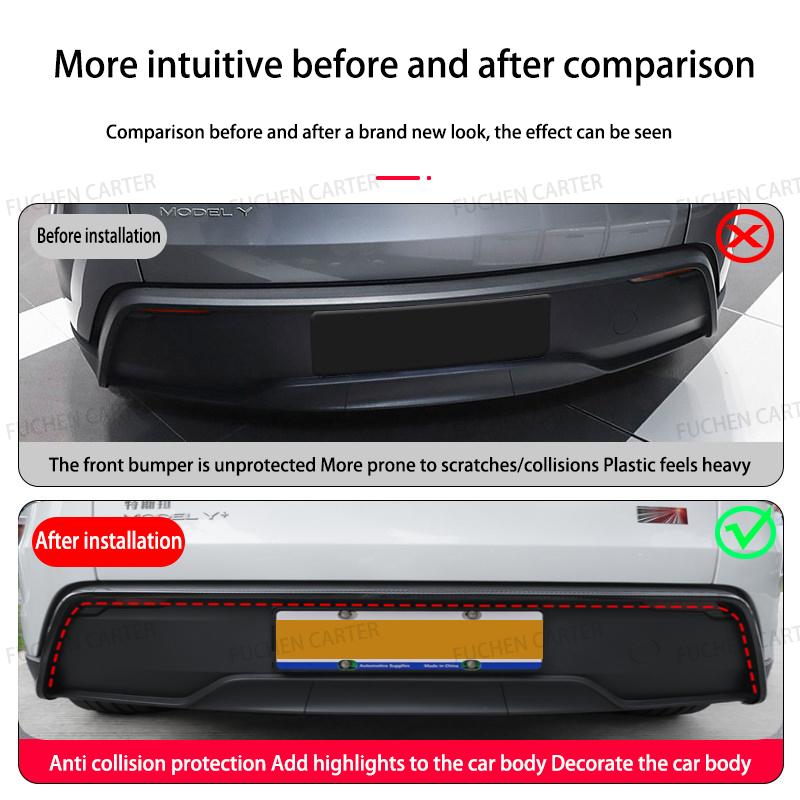 For Tesla New ModelY Juniper 2025 2026 Car stainless steel Rear Bumper Cover Protect  collision prevention Strip Trim Accessorie