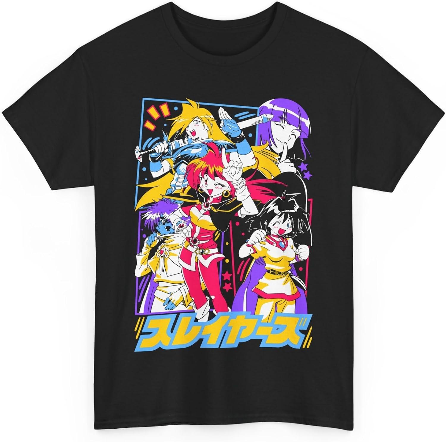 Unisex Slayers Naga The Serpent Anime T-Shirt, Lina Inverse Retro Manga Waifu Shirt Tee S
