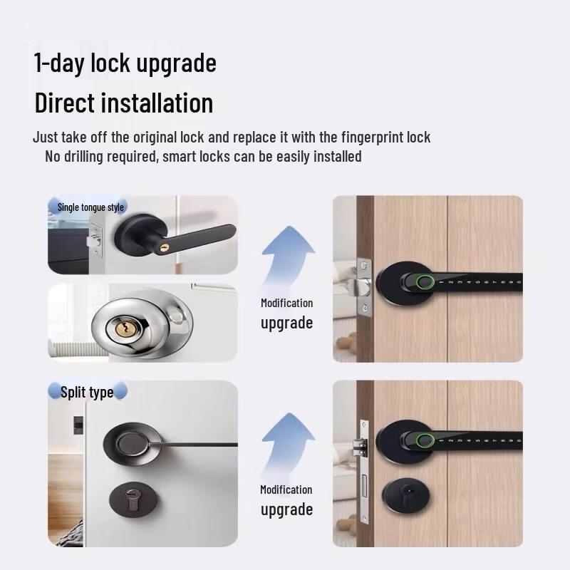 Smart Split-Body Fingerprint Door Lock