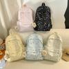 Schoolbag1011 New Backpack for Women, Junior High and High School Students, Niche INS Backpack, Star Print, Korean Style Forest-style College Student