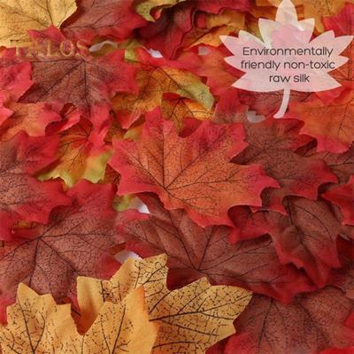 Happy Holiday! 50Pcs 8cm Simulation Artificial Maple Leaf for Home Weeding Thanksgiving Party Supplies