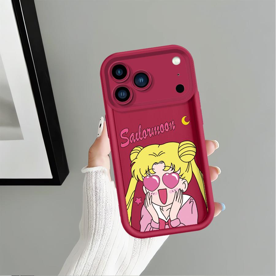 Case for Apple iPhone 17 Pro Max Air XR 15 14 Plus 16 11 12 13 Mini XS 16e Phone Cover Cartoon Sailor Moon