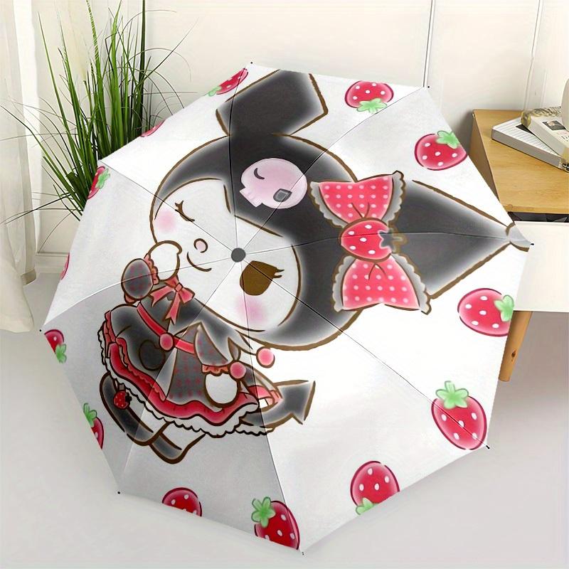 

1pc Strawberry Sweet Lolita Umbrella with Plastic Handle,Suitable for All Seasons Home Travel Outdoor UmbrellaSanlio677