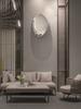 Creative Imitation Stainless Steel Goose Egg Stone Wall Decoration Modern Hotel Hanging Water Droplet Wall Decoration Artwork