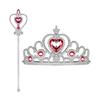 2Pcs Princess Costume Toy Princess Dress Up Accessories with Princess Crown Magics Wand for Halloween Birthday Party