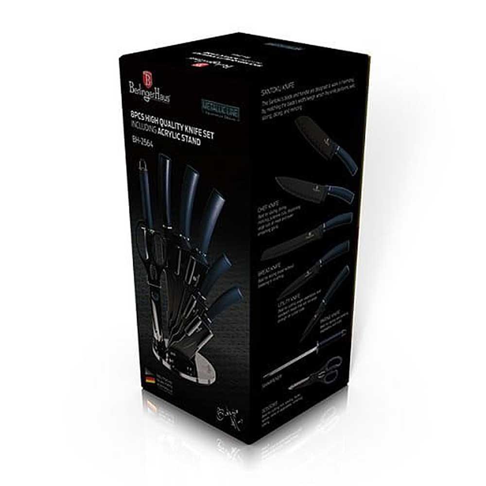 Berlinger Haus Bh-2564 Aquamarine Knife Set In Stand