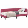 Corner Bed Frame Burgundy 80 X 200 Cm Velvet