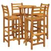 VidaXL Ensemble de Bar de Jardin 5 pcs, Table et Chaises avec Repose-Pieds, Ensemble de Meubles de Terrasse Extérieur, Bois 3154383